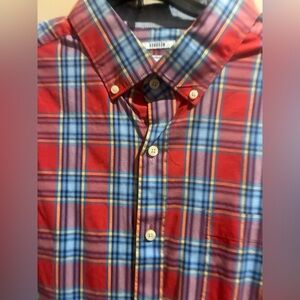 Crown & Ivy Red and Blue Plaid Button Down Shirt